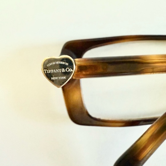 Tiffany & Co TF2035 Tortoise Rectangle Heart Logo Glasses 52-16 - Picture 4 of 11